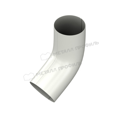 Колено трубы Д100 верхнее (Казань)9003 сигнально-белый